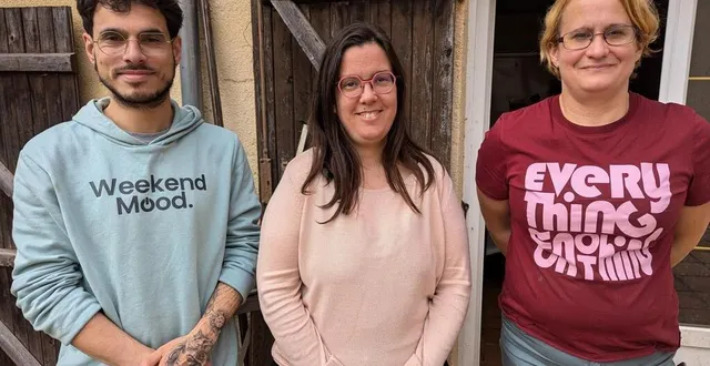 photo  anthony cilbak, bénévole, clémence brunet, présidente, et isabelle hatet, secrétaire d’anim’à cœur 72  &copy;  ouest-france 