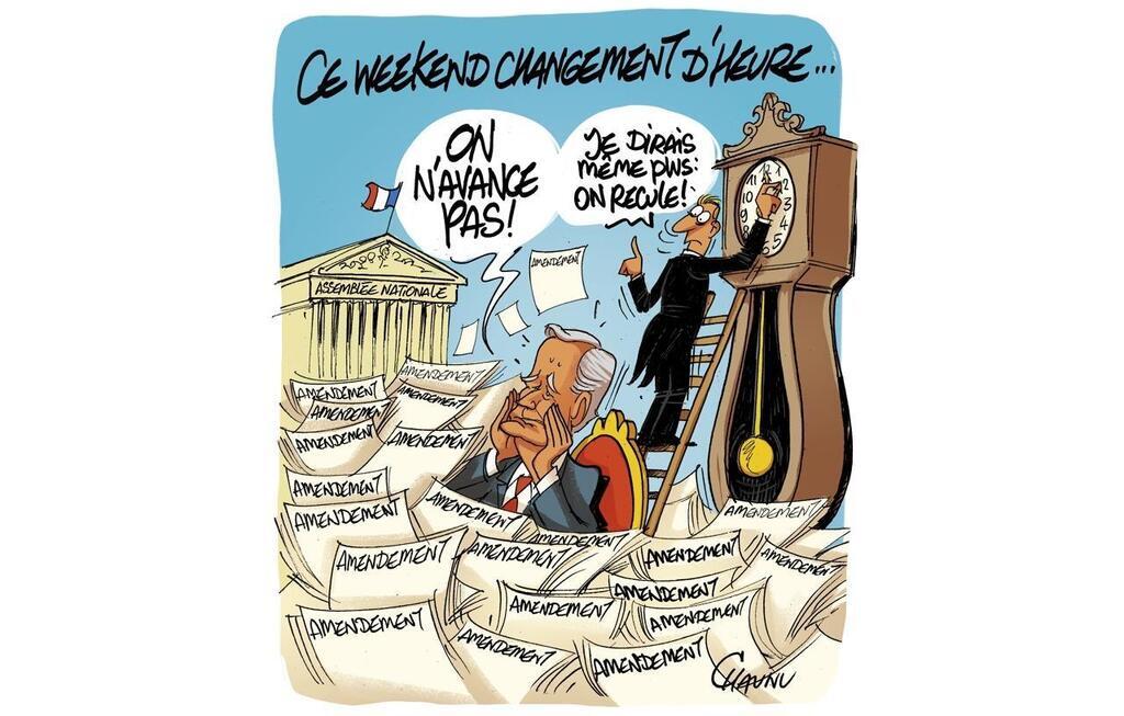 Le dessin de Chaunu ce weekend, le changement d’heure Granville