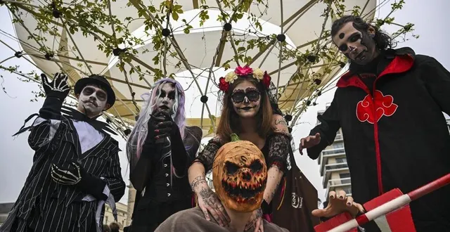 photo  au mans, le 29 octobre 2024, des passionnés ont paradé dans leur déguisement d’halloween.  &copy;  le maine libre - denis lambert 