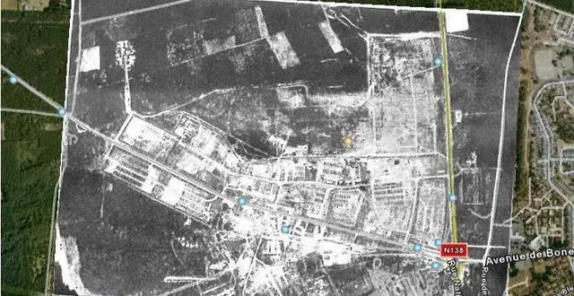 photo  le camp de prisonniers occupait une surface d’environ 70 hectares et se situait de part et d’autre de la route d’arnage.  &copy;  ouest-france 