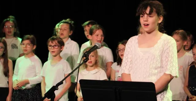 photo  des jeunes chanteurs de l’école de musique le quartet, partenaire de la manifestation.  &copy;  dr 