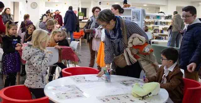 photo  après le film, les enfants ont participé à un atelier « goûter monstrueux » : maquillage, coloriage et petit-déjeuner.   &copy;  océane boulogne 