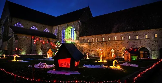 photo  à yvré-l’évêque, près du mans, l’abbaye de l’épau sera illuminée pendant plus d’un mois, à partir du 29 novembre 2024.  &copy;  archives le maine libre – denis lambert 