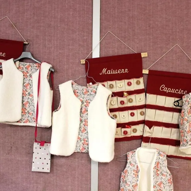 photo gilets sherpa, calendriers de l’avent personnalisés et pochettes pour téléphone portable : quelques-unes des créations du stage.  ©  ouest-france