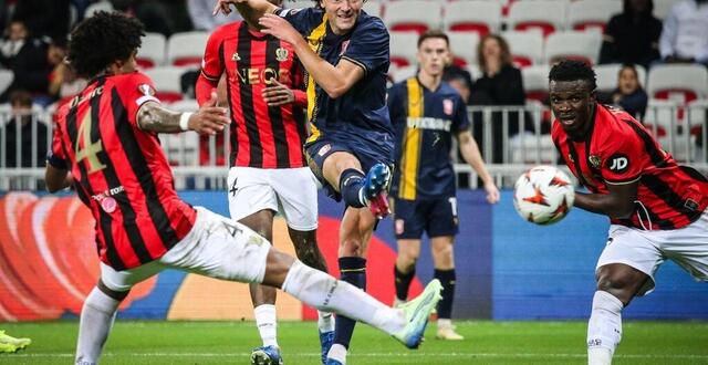 photo l’ogc nice a enchaîné un quatrième match sans victoire en ligue europa contre twente. © photo : matthieu mirville / dppi via afp