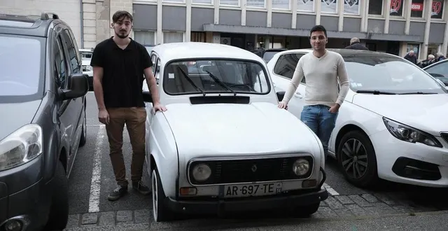 photo  maxence formery et noa guilbert participeront au 4l trophy à bord d’une renault qu’ils décoreront à l’image de la voiture du film « sos fantômes ».  &copy;  ouest-france 