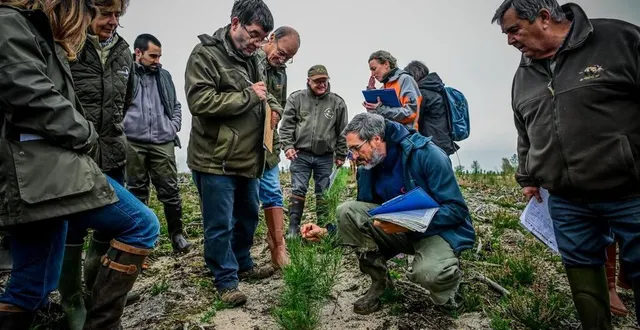photo  château-l’hermitage, mercredi 6 novembre 2024. journée de formation pour apprendre à relever les dégâts de gibiers. d’autres de ce type suivront dans le département.  &copy;  photo le maine libre – yvon loué 