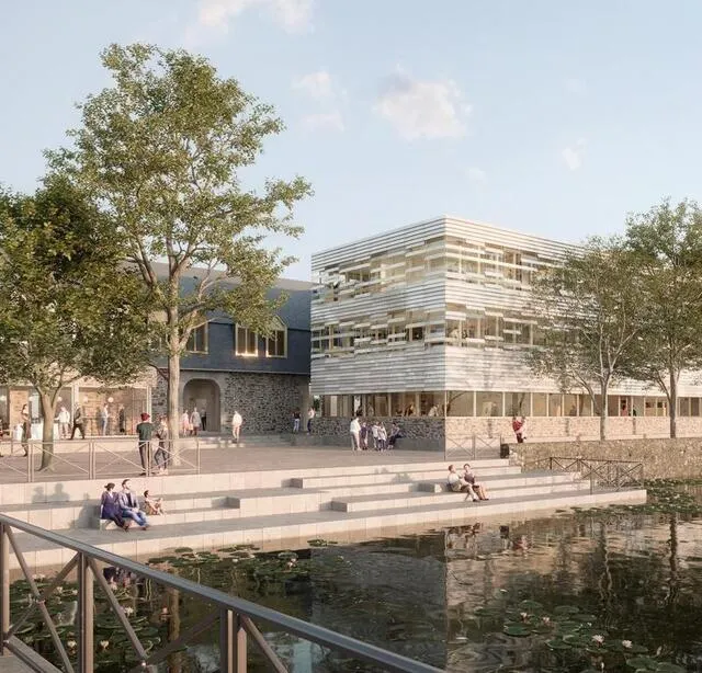 photo une image de synthèse du cabinet d’architecte sélectionné pour le projet de reconstruction de la mairie.  ©  atelier bettinger-desplanques