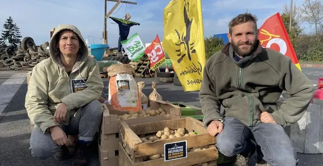 photo  élodie brémaud et simon jeanneau sont deux exploitants agricoles de maine-et-loire syndiqués à la confédération paysanne départementale.  &copy;  ouest-france 