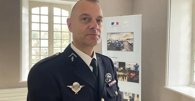 photo  frédéric boucheron, commandant de la compagnie de gendarmerie de la flèche.  &copy;  le maine libre 