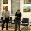 photo  bernard gueffier, peintre autodidacte, et catherine gautier, première ajointe au maire. 