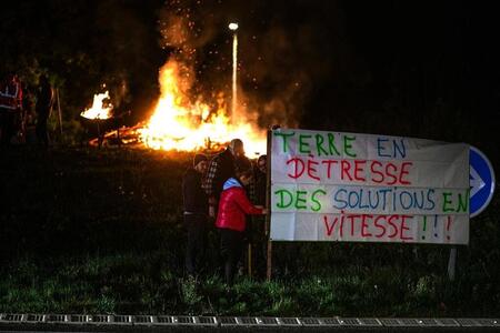 photo Les « Jeunes agriculteurs 68 » ont déjà commencé leur action dans l’Est de la France, ce dimanche. AFP 