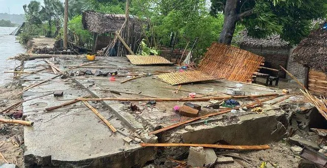 photo  en octobre, une terrible inondation a détruit plusieurs maisons et deux classes de maternelle de belfort village à madagascar.  &copy;  document remis 