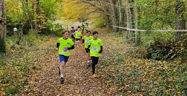 photo  quarante élèves du collège saint-michel de loué ont participé au cross départemental à teloché.  &copy;  collège saint-michel 