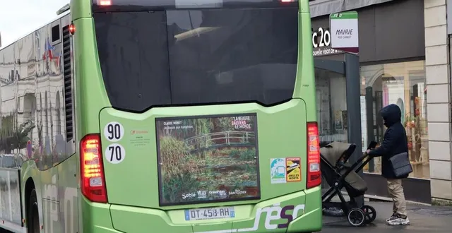 photo  depuis le 16 novembre et jusqu’au 2 décembre 2024, les bus reso de sablé-sur-sarthe afficheront deux œuvres d’art de claude monet.  &copy;  ouest-france 