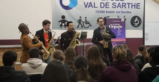 photo  en janvier 2024, ma région virtuose s’était invitée au lycée val de sarthe à sablé-sur-sarthe. en 2025, elle devrait faire étape au lycée raphaël-elizé pour un concert hors les murs.  &copy;  ouest-france 
