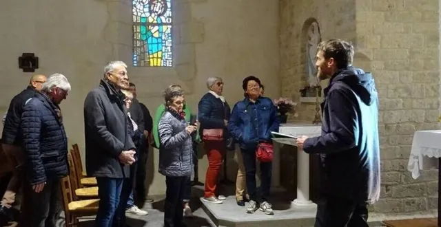 photo  la visite de l’église de rigné lors de son inauguration au mois d’octobre.  &copy;  co 