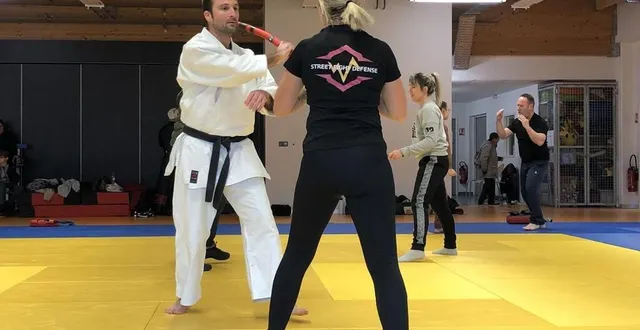 photo  le club d’arts martiaux et techniques de self-défense sablé watekan s’associe à la journée internationale pour l’élimination de la violence à l’égard des femmes, en proposant des initiations.  &copy;  ouest-france 