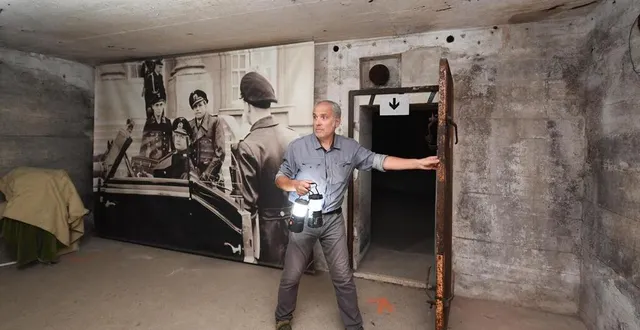 photo  saint-barthélemy-d’anjou, septembre 2022. christophe marquet, président du mémorial des bunkers de pignerolle, ouvre les portes de ces abris, construits entre 1942 et 1943 par la marine de guerre allemande, à plusieurs milliers visiteurs chaque année.  &copy;  archives co - josselin clair 