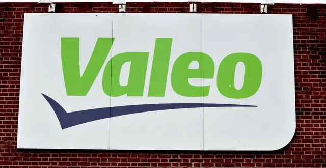photo  le logo de valeo à mondeville (calvados), en 2009.  &copy;  mychele daniau / archives afp 