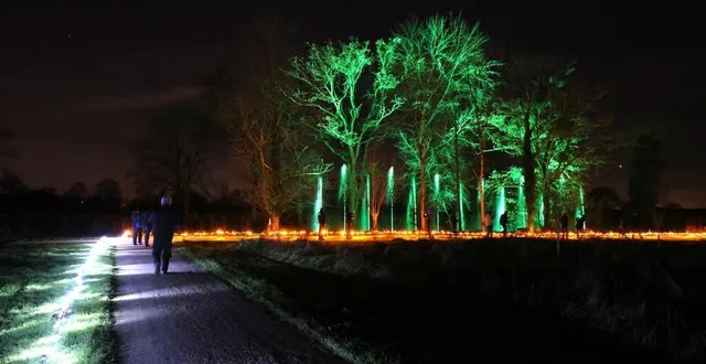 photo  le parc et la végétation ont été mis en valeur, avec des lumières retravaillées et des jeux d’eau.  &copy;  ouest-france 