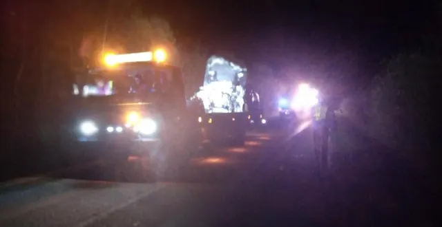 photo  les secours sont intervenus durant deux heures vendredi 29 novembre 2024 sur l’accident survenu entre échauffour et sainte-gauburge-sainte-colombe.  &copy;  ouest-france 