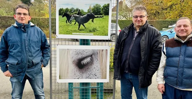 photo  les bénévoles d’art & fléchir ont installé les photos dans la rue du vairais entre autres.  &copy;  le maine libre 