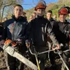 photo les apprentis paysagistes du cfa la germinière à rouillon, le vendredi 29 novembre 2024 à luché-pringé.