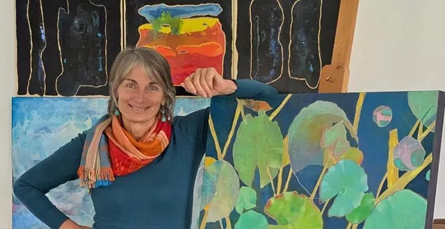 photo  marie-pierre autonne expose ses créations sous les cimaises de l’abbaye pendant une semaine.  &copy;  co 