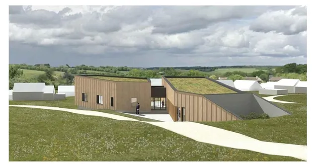 photo  le campus connecté innovant serait construit près du lycée jean-rondeau de saint-calais.  &copy;  atelier 2a 