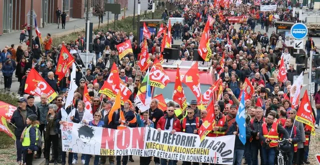 photo  la dernière grande intersyndicale avait eu lieu en 2023 à l’occasion de la réforme des retraites.  &copy;  archives ouest-france 