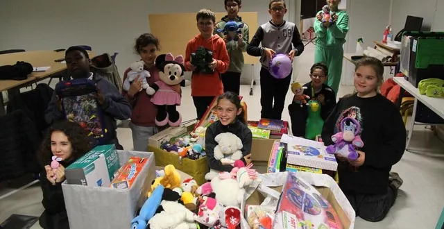 photo  organisée par le conseil municipal des enfants de la flèche (sarthe), la collecte a permis de réunir quelques m3 de jeux et jouets, qui seront donnés au secours populaire.  &copy;  ouest-france 
