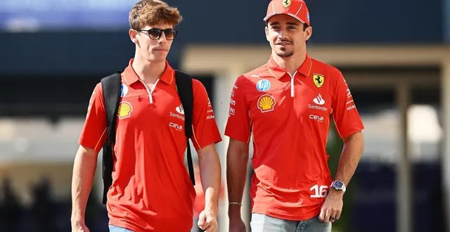 photo  arthur et charles leclerc vont rouler ensemble pour ferrari, vendredi 6 décembre, à abu dhabi.  &copy;  clive mason/afp 