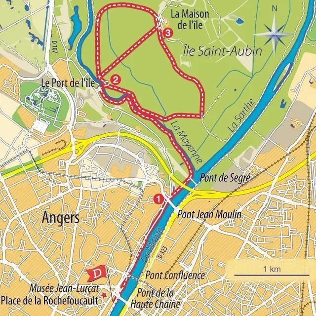 photo au nord d’angers, l’île saint-aubin offre une escapade nature en bord de loire.  ©  alban le pape