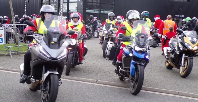 photo  des motos en tout genre ont pris le départ de la balade organisée par jazz’pi.  &copy;  le maine libre 