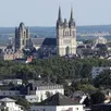 photo  la ville d’angers, vue depuis le ballon captif de terra botanica à beaucouzé. 