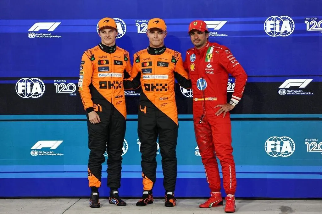 F1. Première ligne McLaren, Charles Leclerc loin… La grille de départ officielle du GP d’Abu