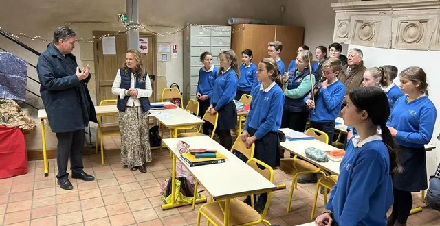 photo  georges de habsbourg-lorraine, membre de la famille impériale d’autriche, a rencontré les élèves du collège bca.  &copy;  bca 