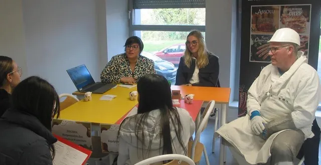 photo  l’entreprise socopa est venue à la rencontre des élèves.  &copy;  ouest-france 