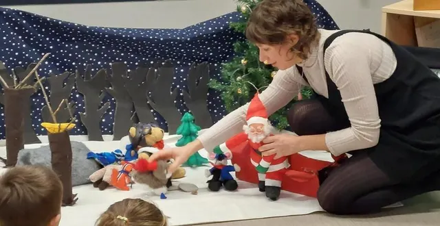 photo  cindy a raconté l’histoire du facteur souris qui a renversé sa sacoche remplie de lettres.  &copy;  ouest-france 