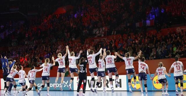 photo euro handball 2024. la norvège bat la hongrie et se qualifie pour la finale. © photo : lisa leutner/reuters