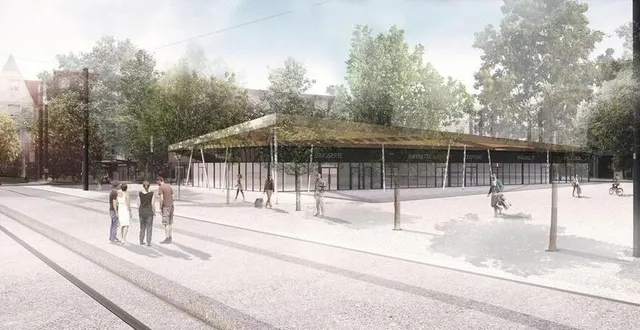 photo  la ville recherche des commerçants pour intégrer cinq des six cellules du futur centre commercial de l’épau, dans le quartier des sablons, au mans.  &copy;  a2aarchitectes 