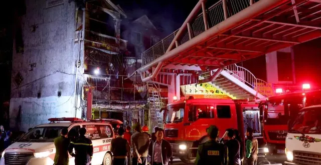 photo  un incendie d'origine criminelle a fait onze morts dans un bar karaoké.   &copy;  stringer / afp 