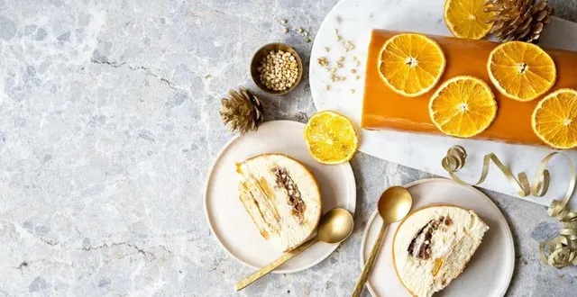 photo  bûche mandarine et sarrasin : une recette à retrouver dans le numéro 44 de « bretons en cuisine ».  &copy;  julien mota – stylisme : sébastien merdrignac / bretons en cuisine 