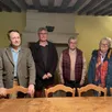 photo de gauche à droite : guillaume de vigneral, maire de ri, joël caron, maire d’habloville, hubert séjourné, maire de rônai, et isabelle moiteaux, maire de neuvy-au-houlme.