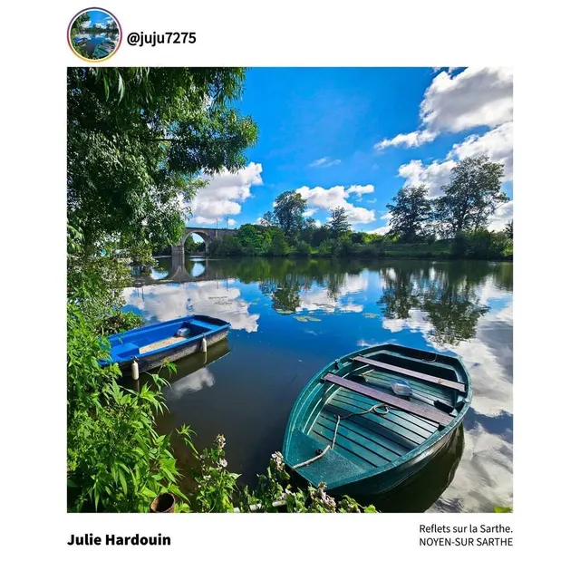 Julie Hardouin (@juju7275) a su jouer avec les reflets sur la Sarthe, à Noyen-sur-Sarthe. Conseil départemental de la Sarthe photo julie hardouin (@juju7275) a su jouer avec les reflets sur la sarthe, à noyen-sur-sarthe. © conseil départemental de la sarthe