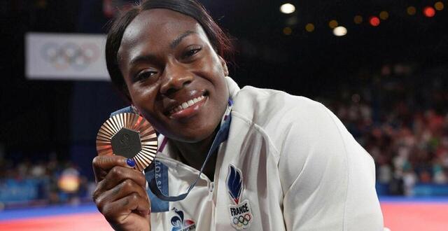 photo  clarisse agbegnenou a été désignée sportive préférée des français en 2024  ©  photo : jack guez / afp 