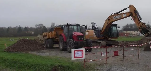 photo  à la maison de santé, les travaux d’extension ont commencé.  &copy;  ouest-france 