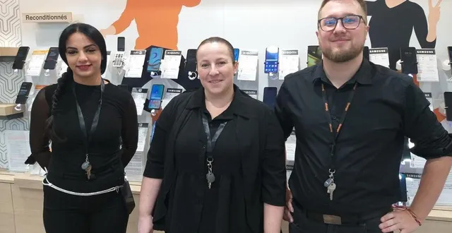 photo  l’équipe orange de château-du-loir : yamna, betty et thomas.   &copy;  le maine libre 