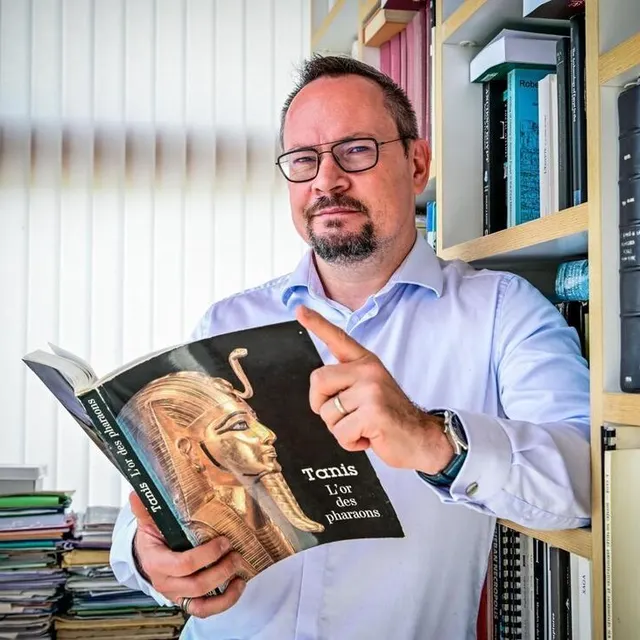 photo frédéric payraudeau vit à maresché, enseigne à la sorbonne et dirige la mission française des fouilles de tanis, la capitale de l’égypte sous les xxie et xxiie dynastie.  ©  archives le maine libre - yvon loué